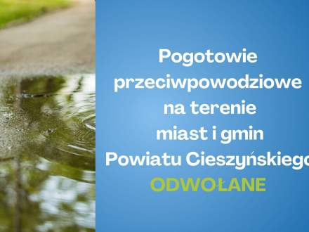 Pogotowie przeciwpowodziowe odwołane